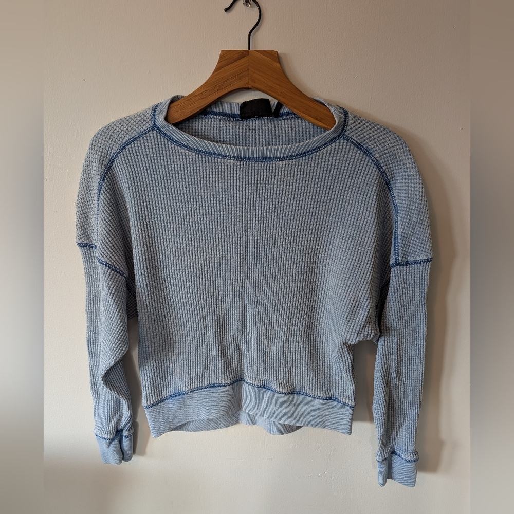 Urban Outfitters Blue Waffle Knit Sweater